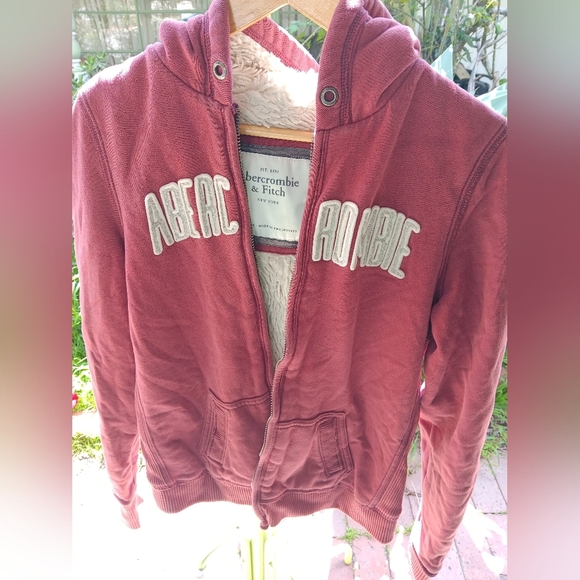 Abercrombie & Fitch Jackets & Blazers - Abercrombie & Fitch Red Hoodie